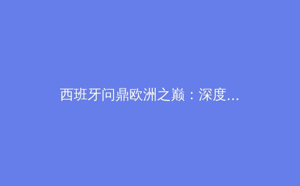 西班牙问鼎欧洲之巅：深度解析斗牛士军团的夺冠之路 - 3